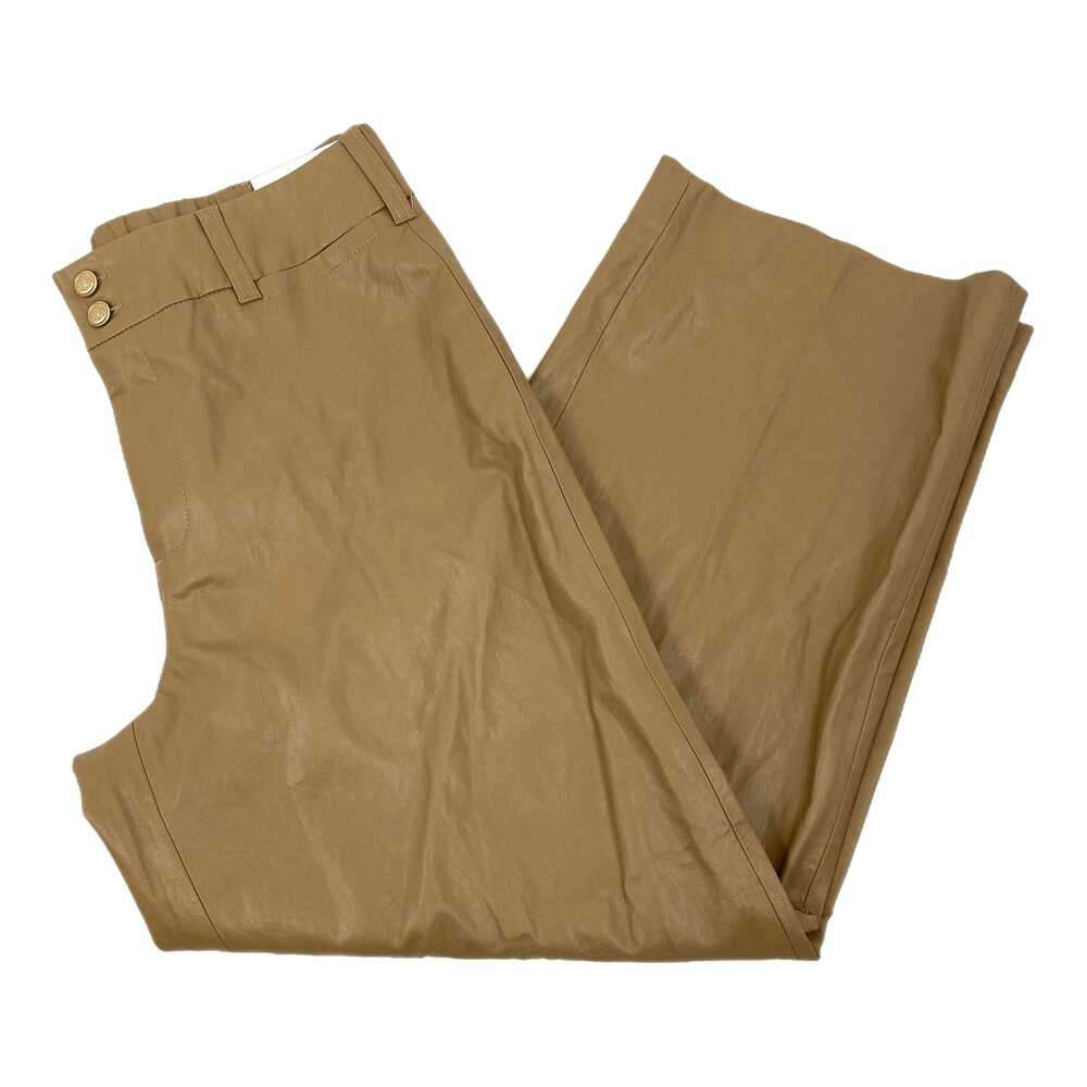 Chico's Brown Pleather Wide Leg Pants | Women's Size 4